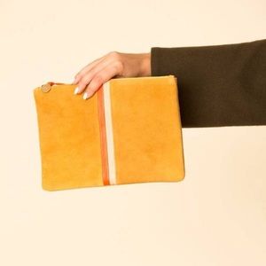 Clare Vivier suede clutch